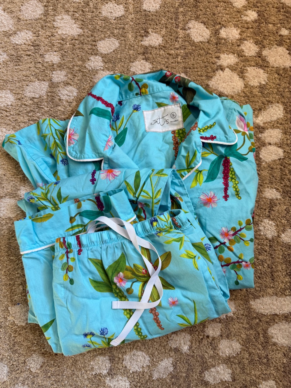 The Cat’s Pajama Set-Blue Botanical Small